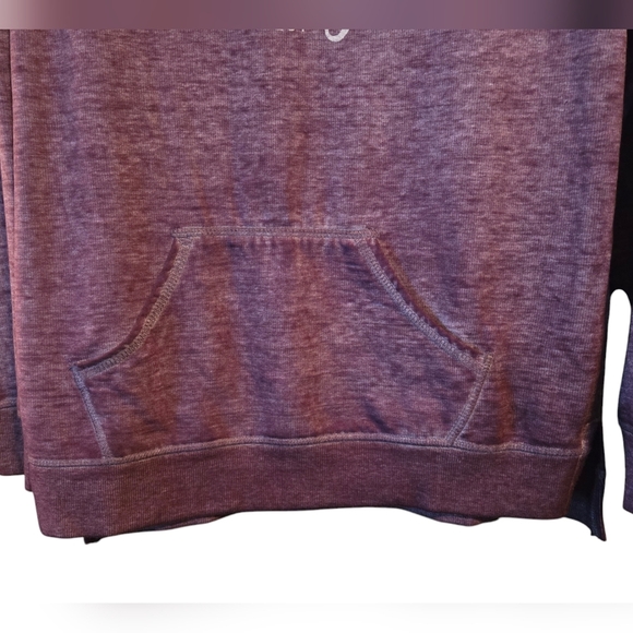 Funny Wine Sweatshirt Wine A Little Laugh A Lot Women MED Purple w/ Front Pocket - Picture 3 of 5